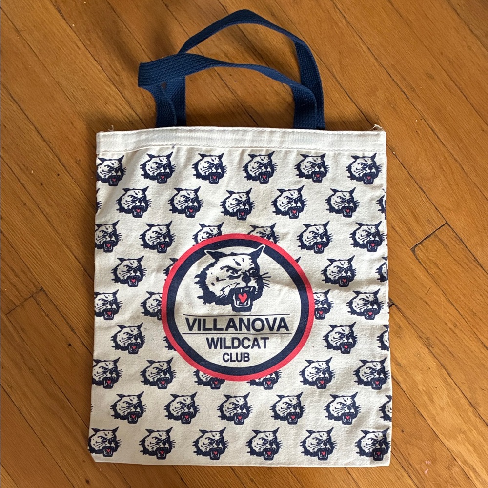 Rare! Villanova Wildcat Club Tote Bag Vintage